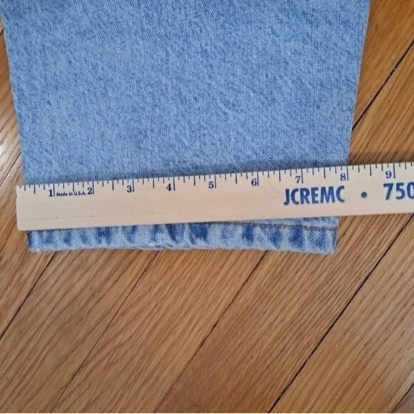 New Zara Women's Size 36 Straight Tapered Denim Jeans Light Wash Cotton Tag - Picture 6 of 12